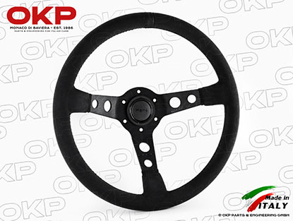 Leather steering wheel MOMO suede 350mm Prototipo (without ABE)