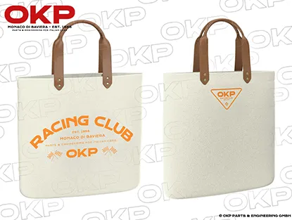 OKP Shopper Bag – Off white / orange