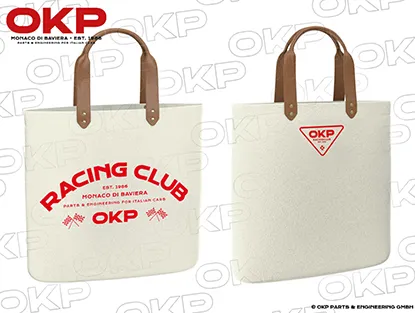 OKP Shopper Bag - Off white / Red