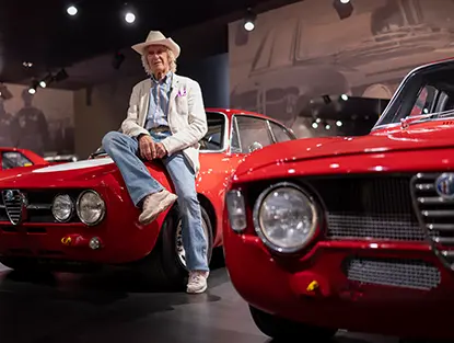 Racing legend Arturo Merzario competes together with okp in the Alfa Revival Cup in Imola