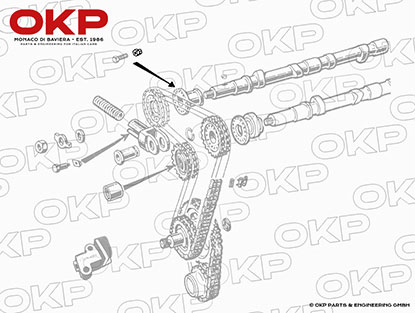 Sicherungsmutter für Nockenwelle 1300 - 2000cc