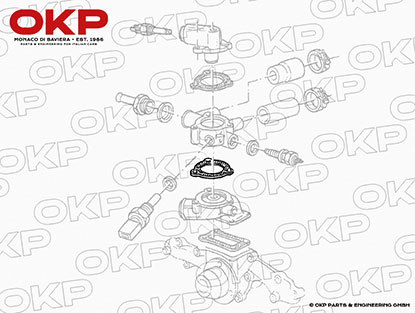 Dichtung Thermostat unten V6 Alfa 75 + 164 + GTV6