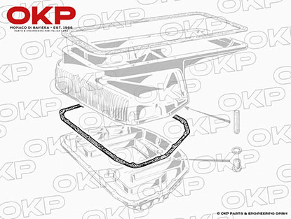 Ölwannendichtung klein 1300 - 2000 Nord std.