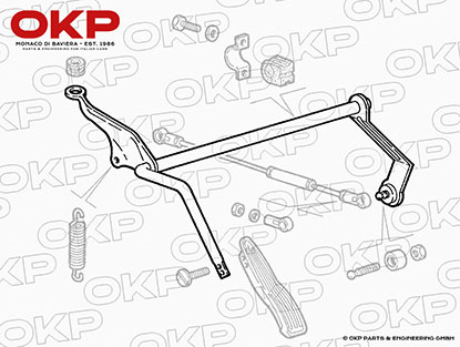 Accelerator linkage AR 105  / 1. Series standing pedals