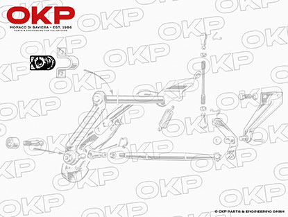 Accelerator linkage rubber mount  105 / 115 / Alfetta