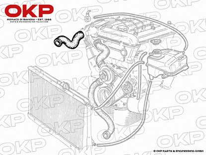 Kühlerschlauch oben GTV ab Bj. 82 (Thermostat - Kühler)