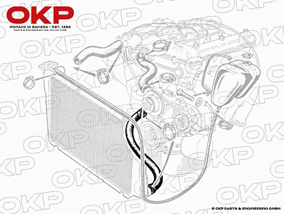 Kühlerschlauch unten A / GTV bis Bj. 82 (Wapu-Kühler)