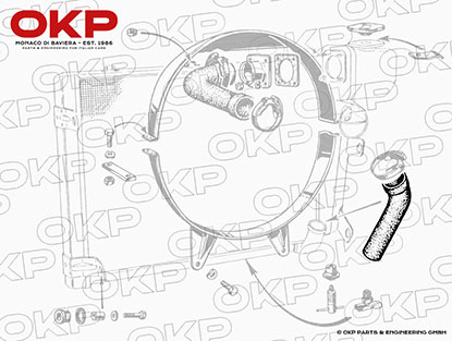 Lower radiator hose 2600 (water pump-Radiator)