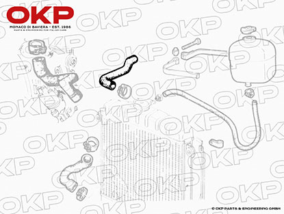 Kühlerschlauch oben Spider IE 86 - 88 (60723019)