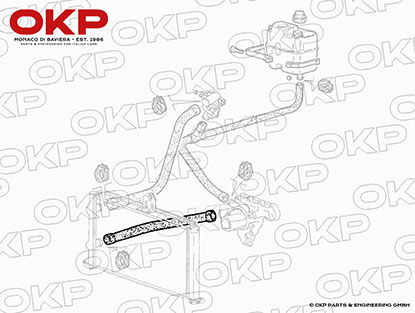 Kühlerschlauch unten IE 90-93 (Wasserpumpe-Kühler)