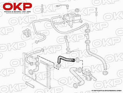 Kühlerschlauch 75 3,0 V6 oben (Thermostatgeh.)