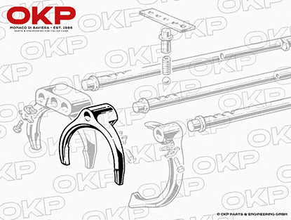 Gear shift fork 3. + 4. gear 101 / 105 / 115