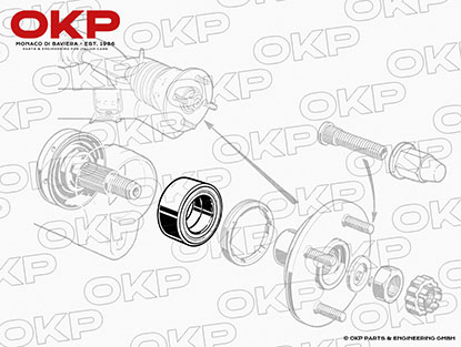 Radlager einzeln hinten Alfetta + GL + 75 + 90