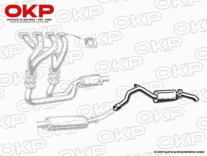 Schalldämpfer hinten Alfetta GT / GTV (4 - Zylinder)