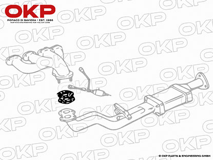 Exhaust downpipe gasket Spider 1986-89 EU 1978-89 US