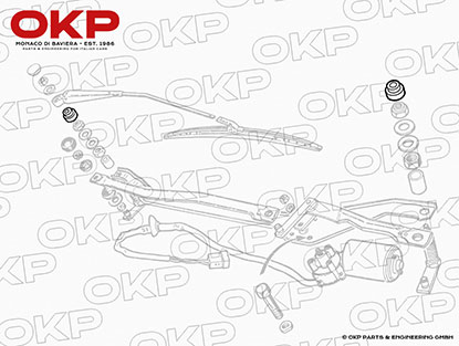 Abdeckung für Wischerwelle GT Bertone + Giulia