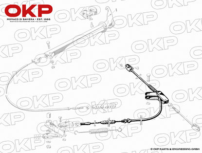 Handbremsseil hinten 750 / 101 Sprint