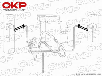 Bremsschlauch vorne Alfetta / GL / 75 ab Bj. 83 (445 mm)