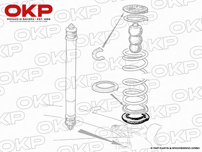 Gummiunterlage Feder hinten unten A + GL + 75