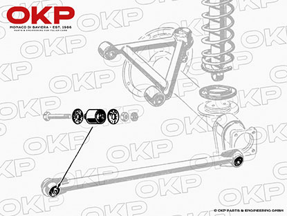 Satz (4) Poly Buchsen Längslenker verstärkt 101/102/106