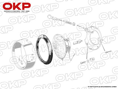 Gummidichtung Innenscheinwerfer GTV Bertone / Giulia