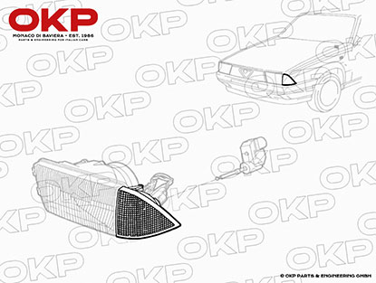 Blinkleuchte vorne Alfa 75 links weiß