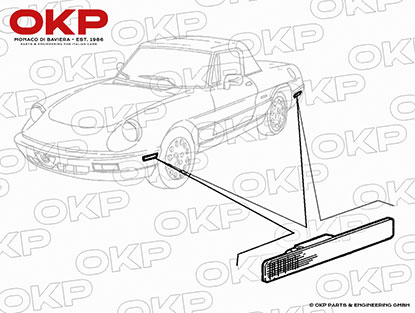 Seitenblinker Alfa Romeo Spider 1990 - 1993 USA