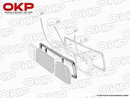 Dichtung Rücklichtglas hinten Fastback Spider