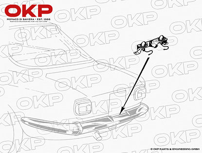 Halter Kennzeichenleuchten GT / GTV  Bertone komplett