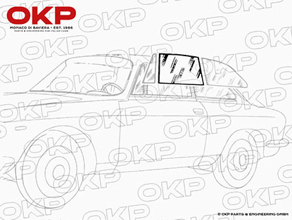 Seitenscheibe Türe GT Bertone rechts od. links (klar)