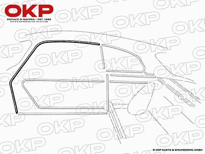 Satz (2) Türdichtungen oben Giulietta Sprint Veloce 54-62