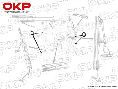 Satz Gummistopfen für Türen GT Bertone