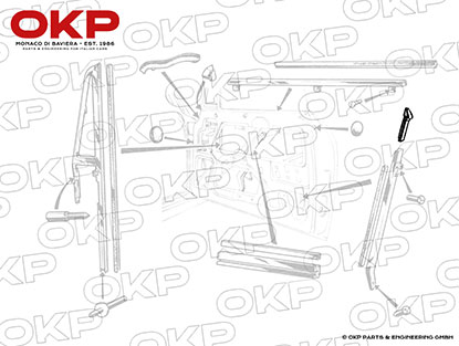 Gummianschlag Fensterlaufschiene hinten GT rechts
