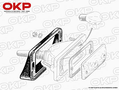 Gummiunterlage Rückfahrscheinwerfer 1300 - 1750 GT