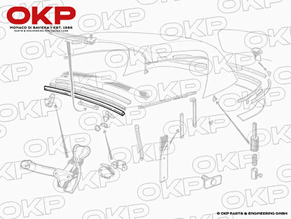 Verdeckdichtung vorne Spider Bj. 70 - 93