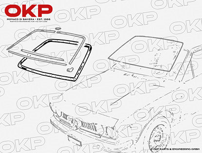Frontscheibendichtung GTV (1.S. mit  Chromrahmen)