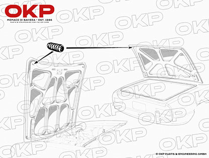 Anschlaggummi Motorhaube Spider / GT Bertone