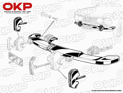 Stoßstange vorne mit Hörnern Bertone GT 2. Serie