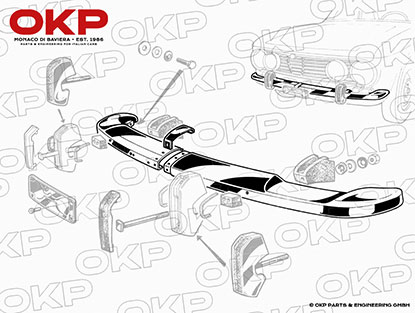Stoßstange vorne 1300 - 2000 Bertone GT 2. Serie