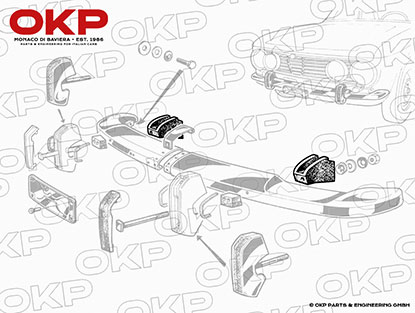 Satz (2) Distanzblocks Stoßstange vorne 1300 - 2000 GT