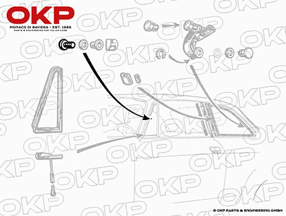 Schraube Scharnier Dreiecksfenster vorne GT Bertone
