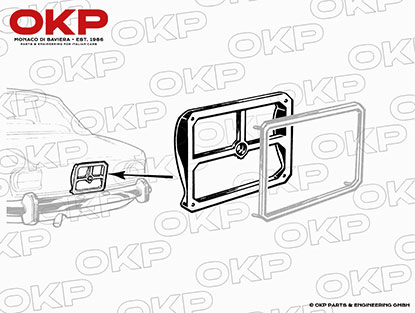 Kennzeichenhalter hinten Bertone GT (Kunststoff)