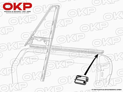 Halteklammer für Chromleiste aussen oben Spider