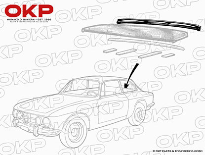 Leiste für Hutablage 1300 - 2000 GT Bertone 2. Serie