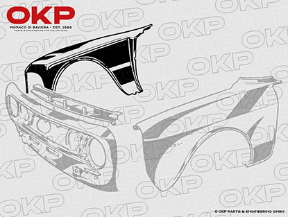 Kotflügel vorne 1300 - 2000 Bertone 2. Serie rechts