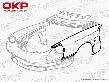 Kotflügel vorne Spider 1983 - 89 links