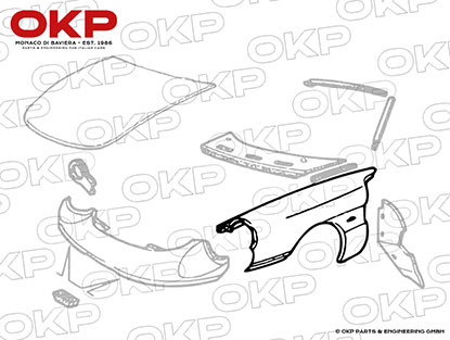 Kotflügel vorne links Spider Bj. 90 - 93