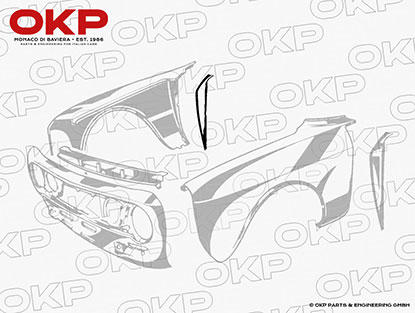 Verbindungsblech Kotflügel vorne GT Bertone rechts