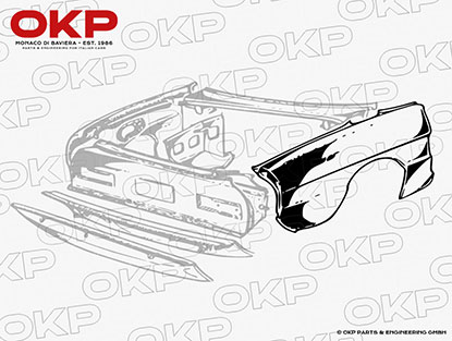 Kotflügel hinten Fastback Spider Bj. 70 - 82 rechts