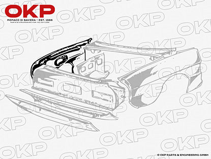 Kotflügel hinten Fastback Spider Bj. 70 - 82 links